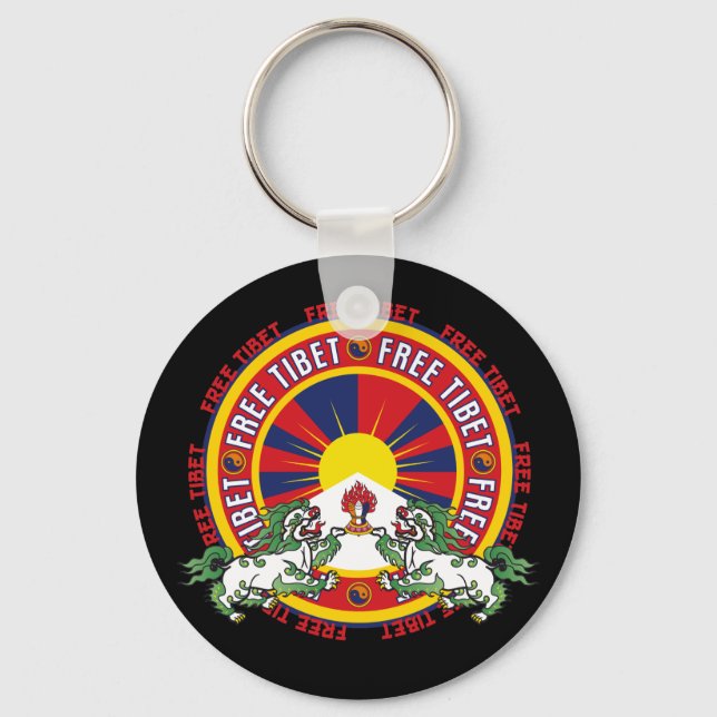Free Tibet Round Logo Key Ring (Front)