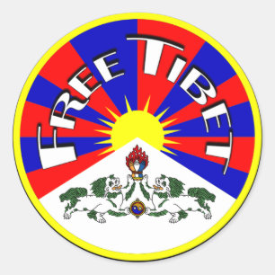 Free Tibet Round Stickers