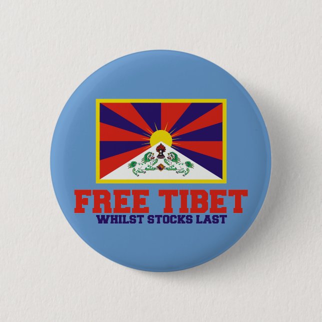 Free Tibet spoof 6 Cm Round Badge (Front)