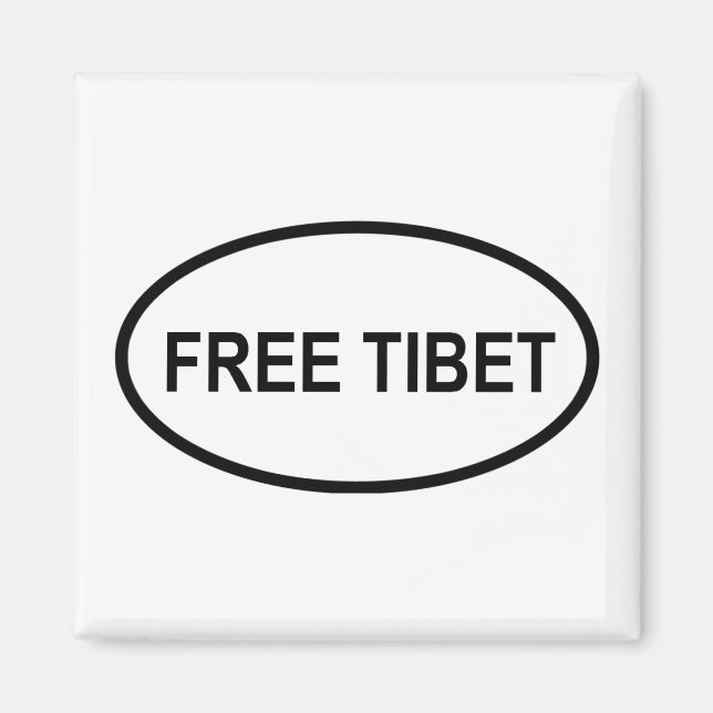 Free Tibet Square Magnet (Front)
