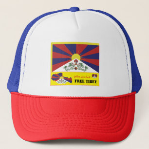 Free Tibet & Tibetan Flag, Map, Heart /Tibet Trucker Hat