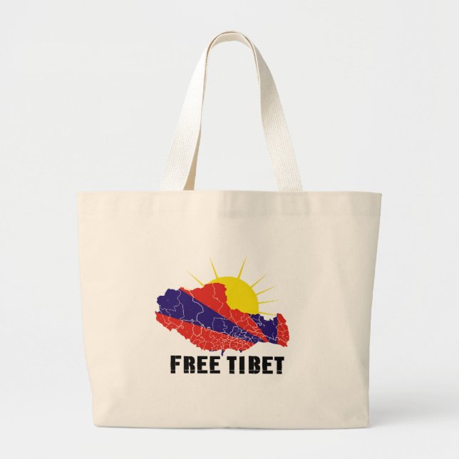 FREE TIBET / TIBETAN FREEDOM LARGE TOTE BAG (Front)