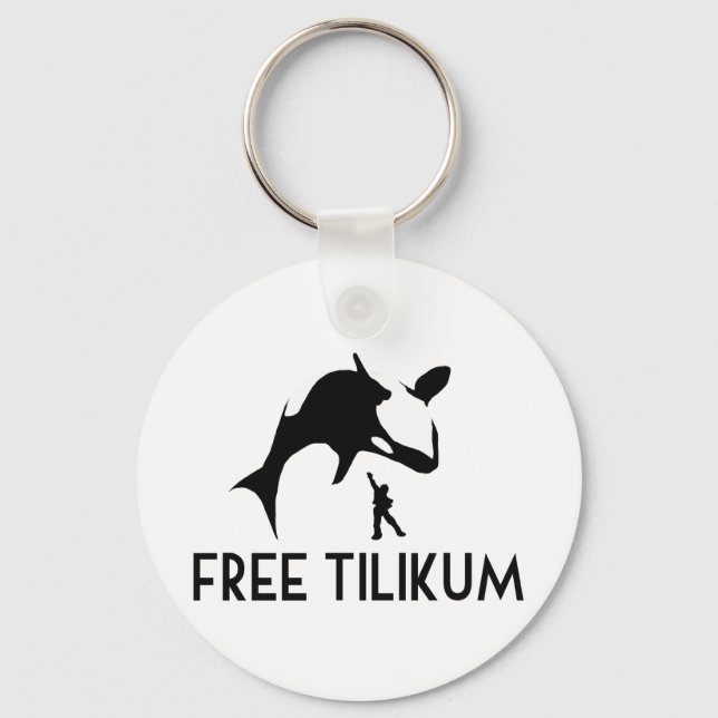 Free Tilikum Save the Orca Killer Whale Key Ring (Front)