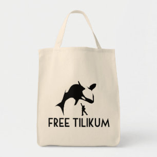 Free Tilikum Save the Orca Killer Whale Tote Bag