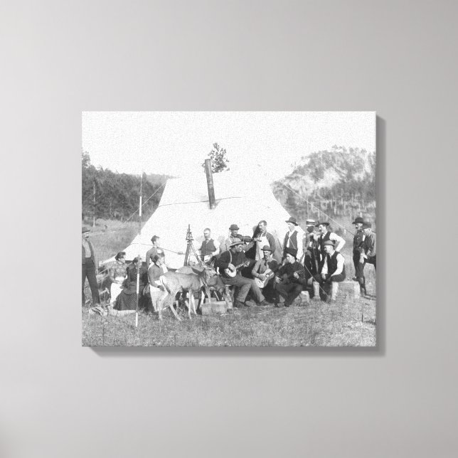 Free Time in Camp for Engineer Corps Canvas Print (Front)