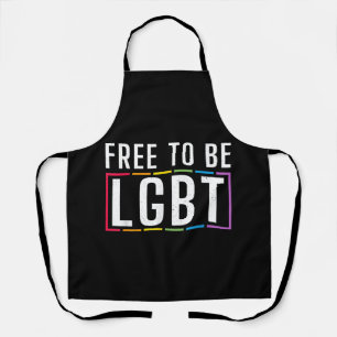 Free to be LGBT Bisexual Lesbian Gay Pride Apron