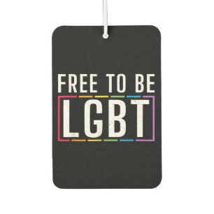 Free to be LGBT Bisexual Lesbian Gay Pride Car Air Freshener