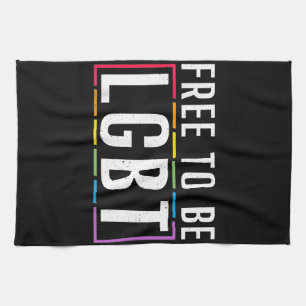 Free to be LGBT Bisexual Lesbian Gay Pride Tea Towel