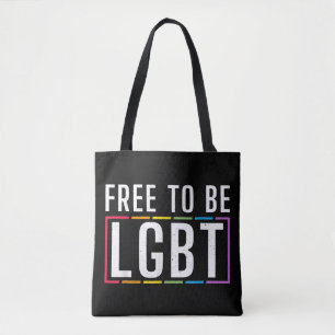 Free to be LGBT Bisexual Lesbian Gay Pride Tote Bag