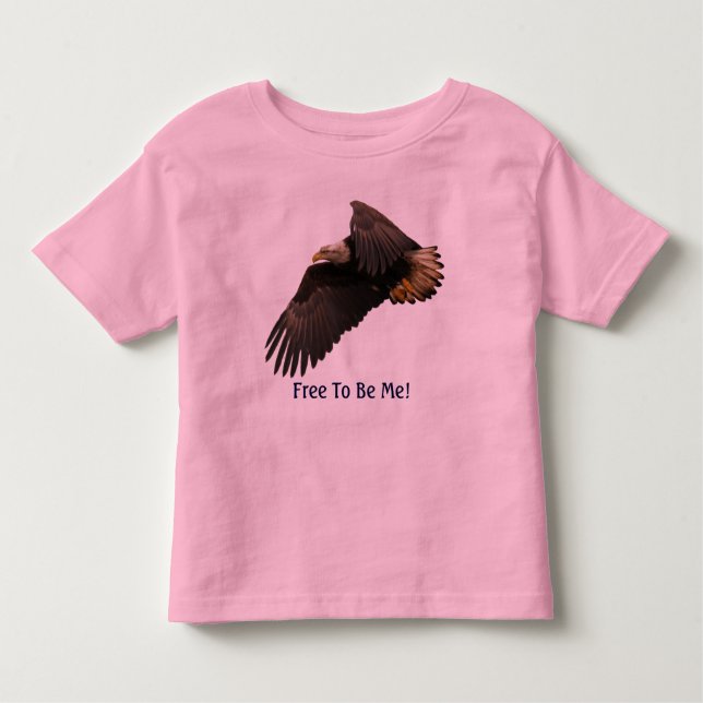 FREE TO BE ME Flying Bald Eagle Kids Shirt (Front)