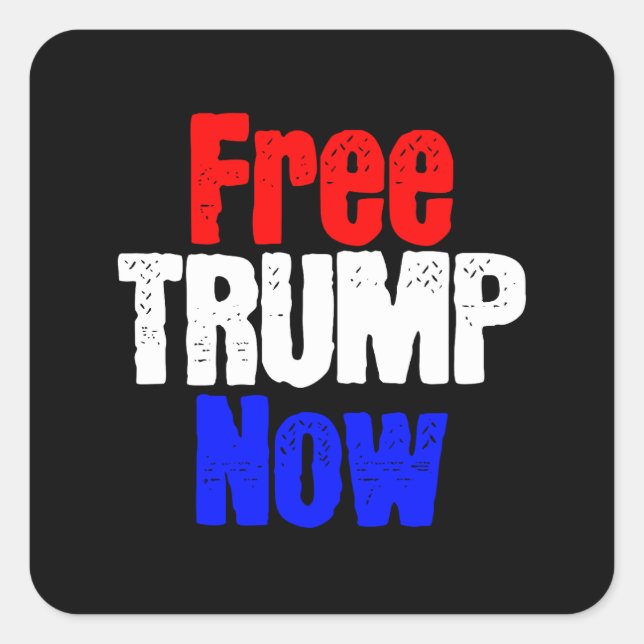 Free Trump Now Square Sticker (Front)