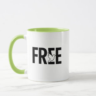 Free Typography Dove Symbol Design Mug