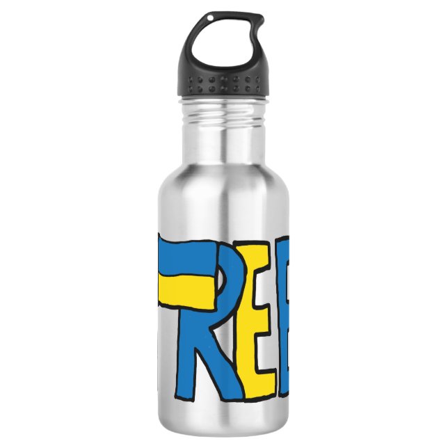 Free Ukraine 532 Ml Water Bottle (Front)