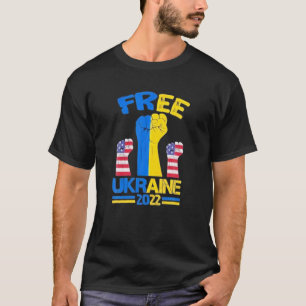 Free Ukraine American Stand With Ukraine Stop War T-Shirt