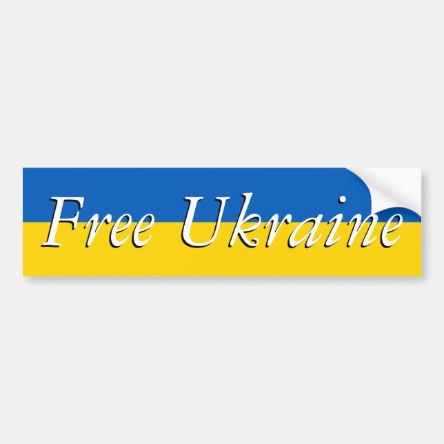 Free Ukraine Bumper Sticker (Front)