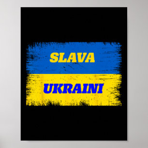 Free Ukraine Flag Slava Ukraini Ukrainian Pride Gl Poster
