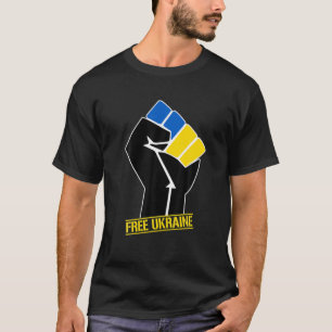 Free Ukraine I Stand With Ukraine Ukrainian Flag T-Shirt