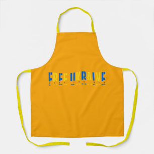Free Ukraine on Yellow Background Apron