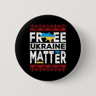 Free Ukraine Problem Ukrainian Shirt Ukraine Flag 6 Cm Round Badge