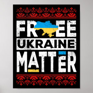 Free Ukraine Problem Ukrainian Shirt Ukraine Flag  Poster