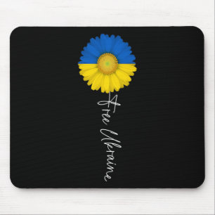 Free Ukraine Sun Flower Support Ukraine I Stand Wi Mouse Pad
