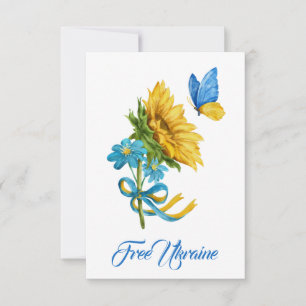 Free Ukraine Sunflower & Butterfly Card