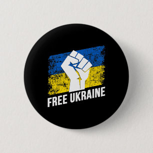 Free Ukraine Ukrainian Lover Ukraine Flag Retro Vi 6 Cm Round Badge