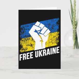 Free Ukraine Ukrainian Lover Ukraine Flag Retro Vi Card