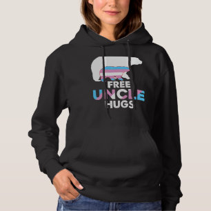 Free Uncle Hugs Transgender Rainbow Bear Lgbt Prid Hoodie