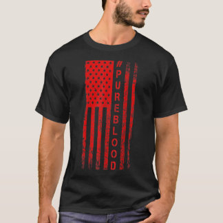 Free USA American Flag Desert Digital PUREBLOOD Pu T-Shirt