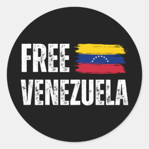 Free Venezuela Classic Round Sticker