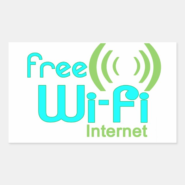 Free Wi-Fi Internet Access Window Sticker (Front)