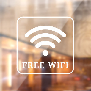 Free Wifi Window Cling