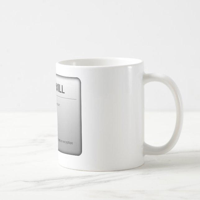 Free Will Coffee Mug (Right)