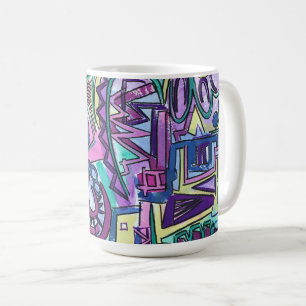 Free Will-Hand Painted Abstract Art Coffee Mug