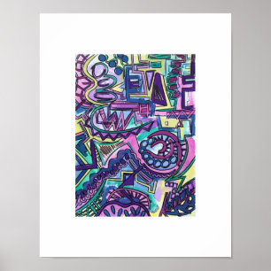 Free Will-Hand Painted Abstract Art Poster