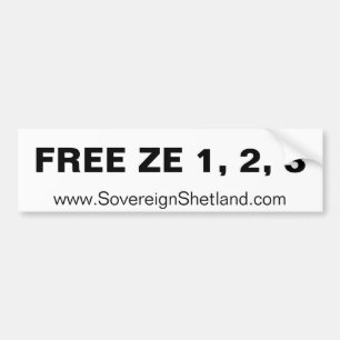 FREE ZE 1, 2, 3 Bumper Sticker