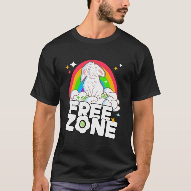 Free zone funny easter i hate easter T-Shirt (Front)