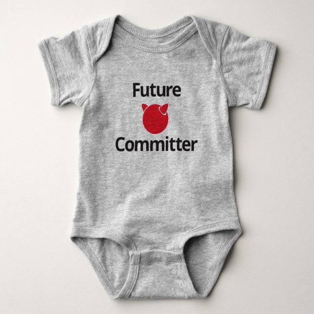 FreeBSD Future Committer Baby Bodysuit (Front)