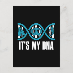 Freedive It's My DNA Freediving Apnoe Spearfishing Holiday Postcard