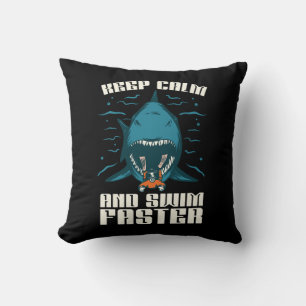 Freedive Keep Calm And Swim Faster Freediving Sea Cushion