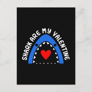 Freedive Sharks Are My Valentine Freediving Apnoe Holiday Postcard