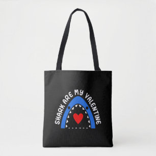 Freedive Sharks Are My Valentine Freediving Apnoe Tote Bag