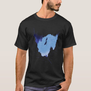 Freediver diving underwater in the sea apnoea & fr T-Shirt