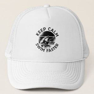 Freediver Keep Calm And Swim Faster Freediving Trucker Hat