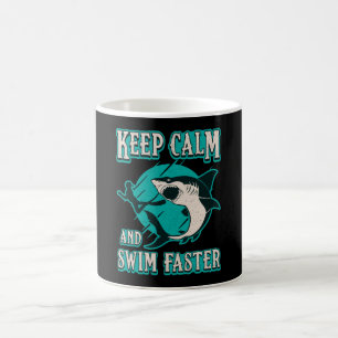 Freediving Keep Calm And Swim Faster Freediver Coffee Mug