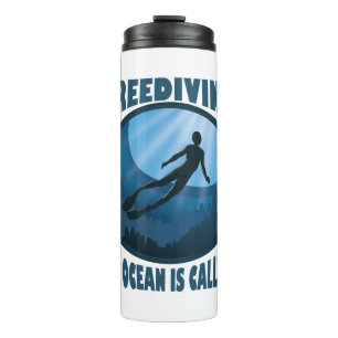 Freediving - The Ocean Is Calling Underwater Diver Thermal Tumbler