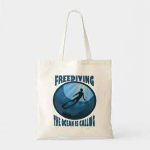 Freediving - The Ocean Is Calling Underwater Diver Tote Bag