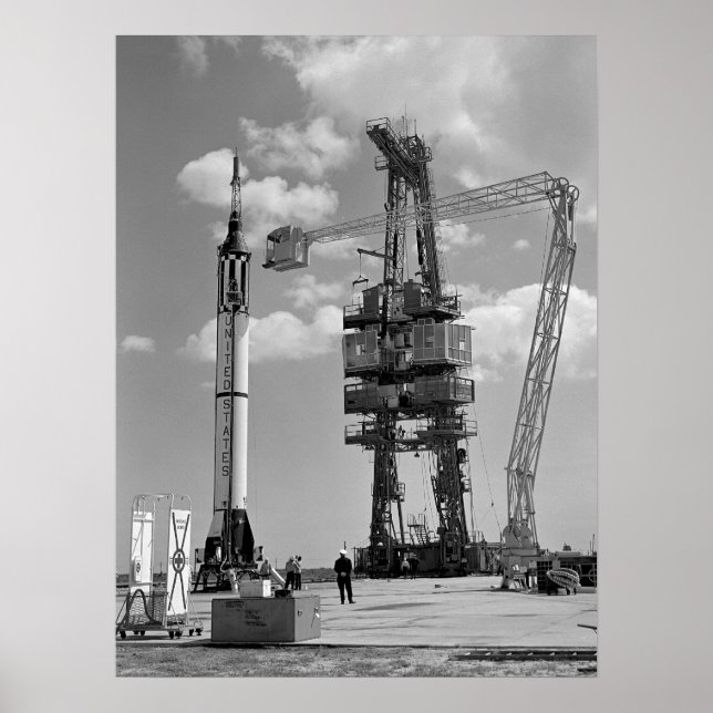 Freedom 7 (Mercury Redstone 3) Launch Preparations Poster (Front)