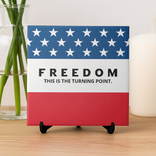 Freedom A True Patriot Ceramic Tile